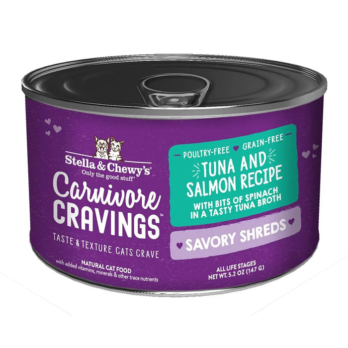 Stella & Chewy's Carnivore Cravings Savory Shreds Tuna & Salmon Recipe