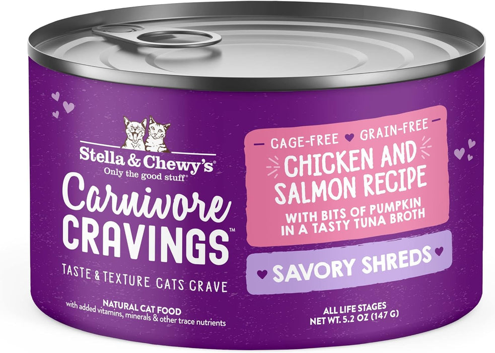 Stella & Chewy's Carnivore Cravings Savory Shreds Chicken & Salmon Recipe