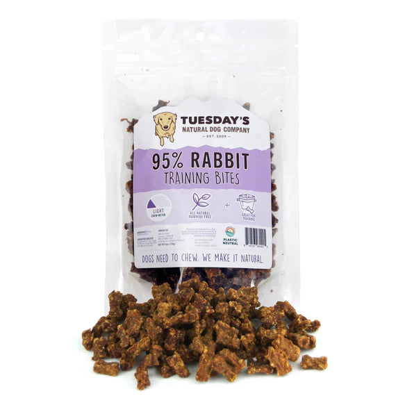 Tuesday's Natural Dog Company 95% Rabbit Training Bites - 6 oz