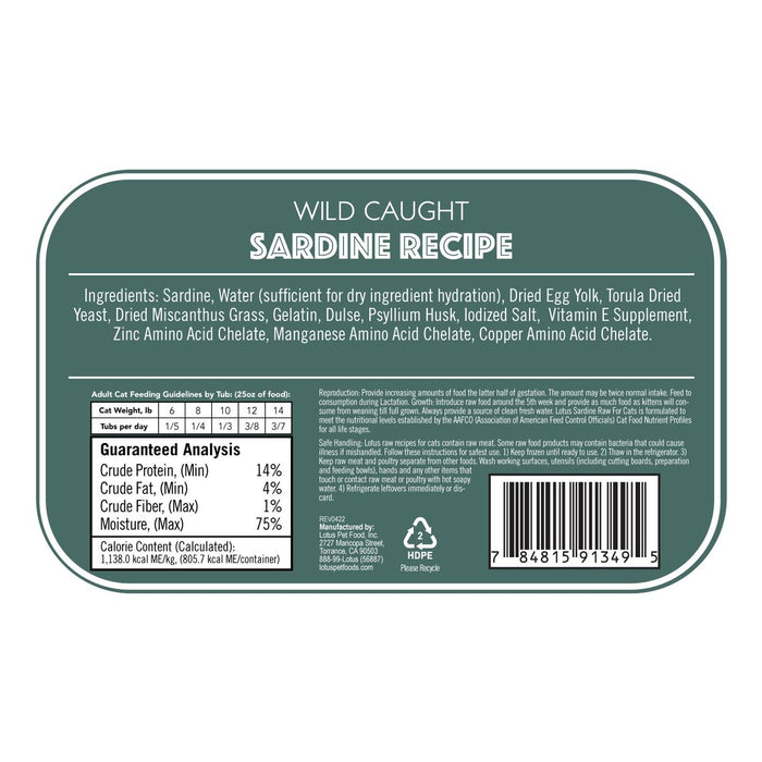 Lotus Cat Raw Food Sardine Recipe