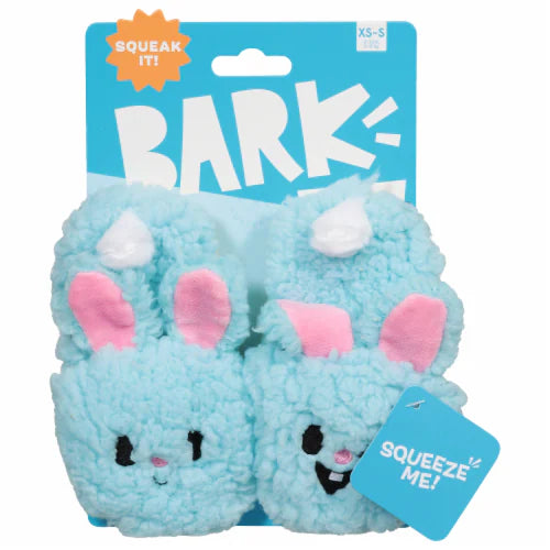 Bark Yippy & Skippy Slippies Blue & Pink Plush Dog Toy Extra Small / Small