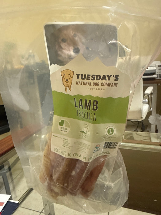 TUESDAY'S NATURAL DOG COMPANY LAMB TRACHEA