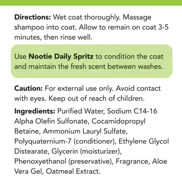 Nootie Soothing Aloe & Oatmeal Pet Shampoo | Cucumber Melon