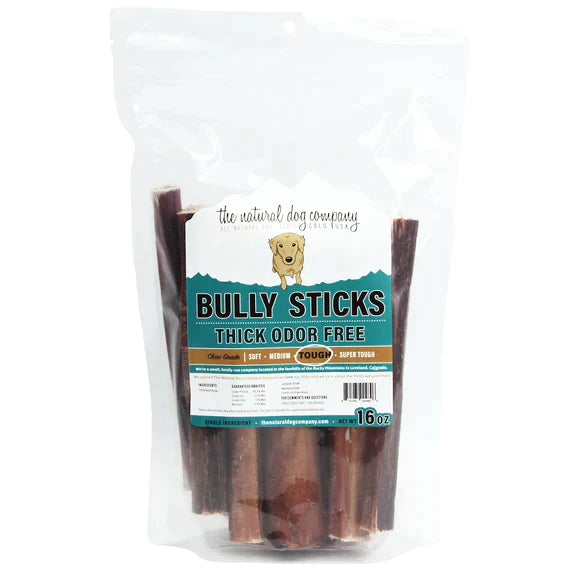 Tuesday's Natural Dog Company 6" Thick Bully Odor Free - 16 oz