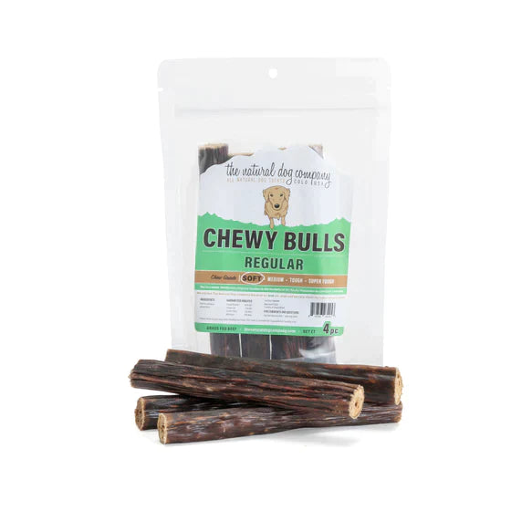 Tuesday's Natural Dog Company 6" Chewy Bulls - 4 Pack