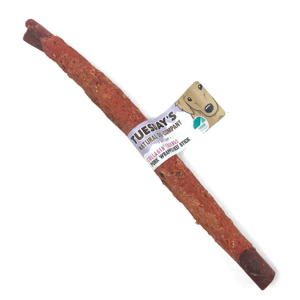 Tuesday's Natural Dog Company 12" Collagen Sticks with Pork