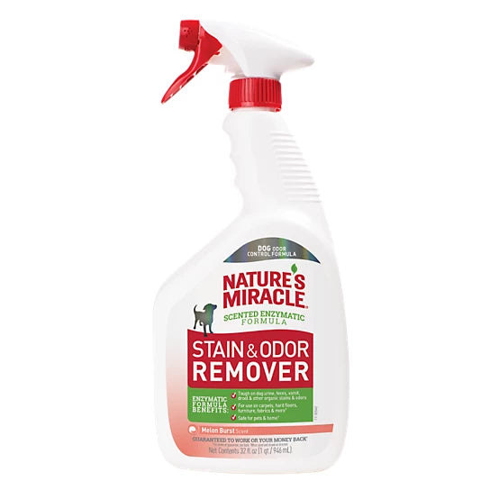 NATURE’S MIRACLE STAIN & ODOR REMOVER MELON SPRAY 32 OZ