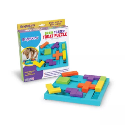BRIGHTKINS DOG TOY BRAIN TEASER BLACK TREAT PUZZLE