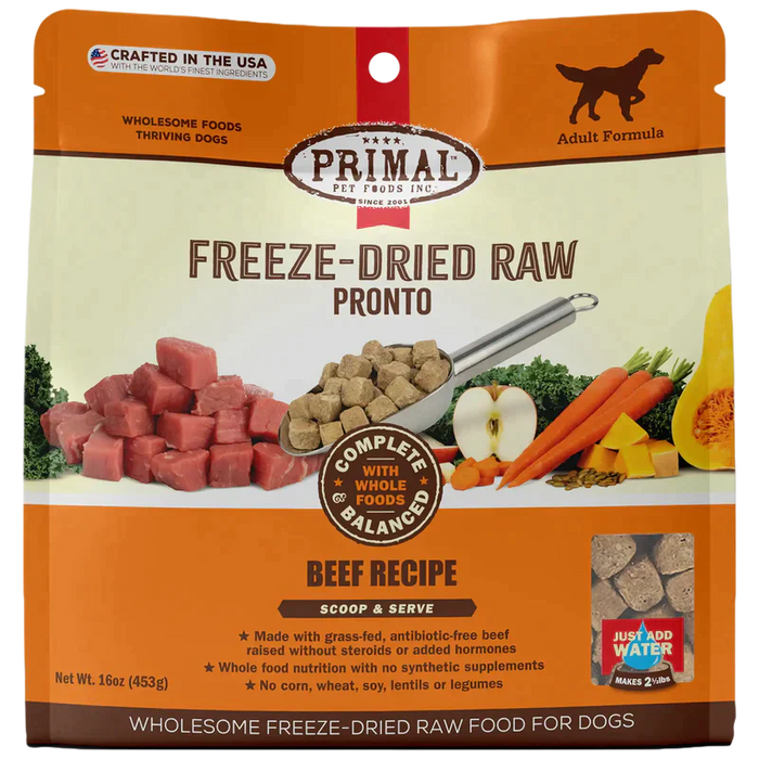 Primal Pet Foods Freeze-dried Raw Pronto Beef Recipe