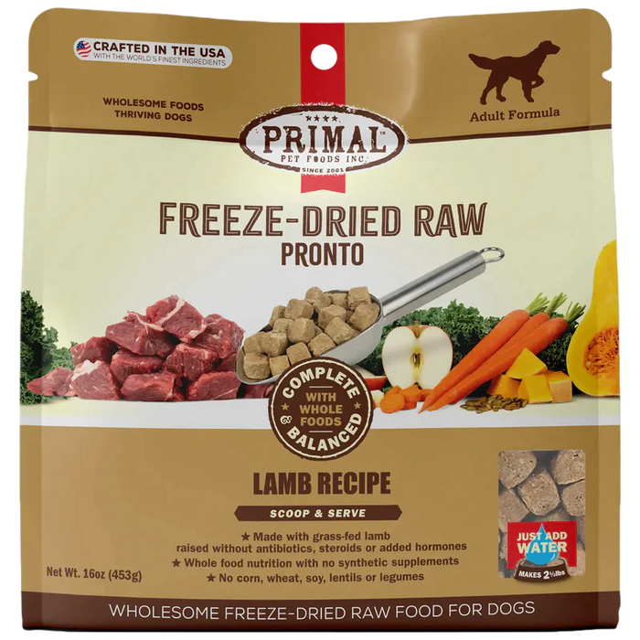 Primal Pet Foods Freeze-dried Raw Pronto Lamb Recipe
