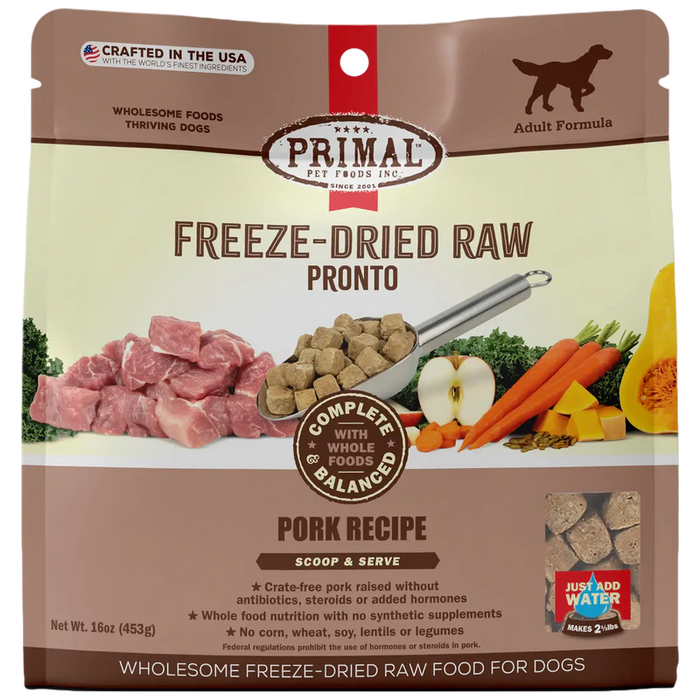 Primal Pet Foods Freeze-dried Raw Pronto Pork Recipe
