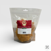 Package of chicken fillets with a label on a white background