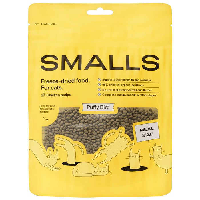 SMALLS CAT FREEZE DRIED FOOD PUFFY BIRD CHICKEN 3 OZ