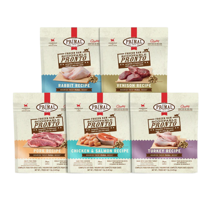 PRONTO PRIMAL FROZEN FELINE  PET FOOD 1LB