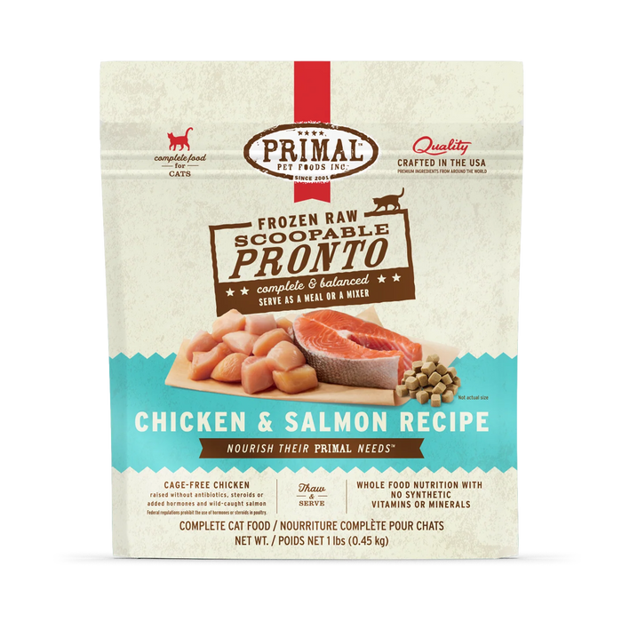 PRONTO PRIMAL FROZEN FELINE  PET FOOD 1LB