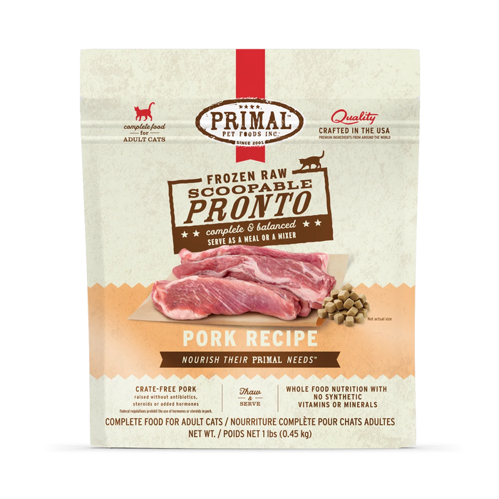 PRONTO PRIMAL FROZEN FELINE  PET FOOD 1LB