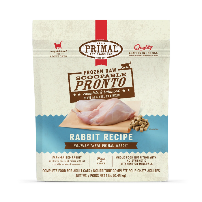 PRONTO PRIMAL FROZEN FELINE  PET FOOD 1LB