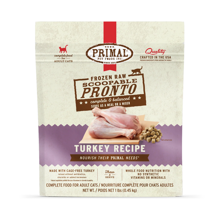 PRONTO PRIMAL FROZEN FELINE  PET FOOD 1LB