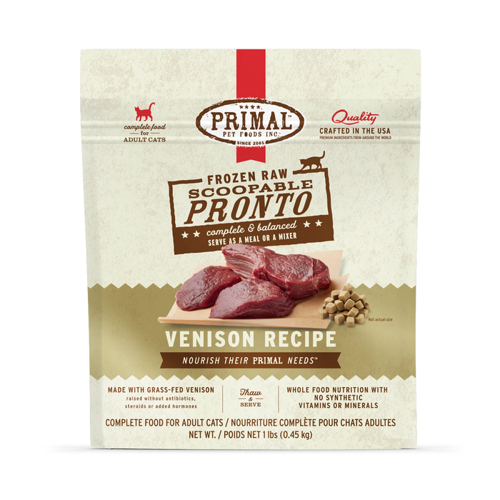 PRONTO PRIMAL FROZEN FELINE  PET FOOD 1LB