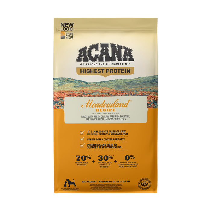 ACANA MEADOWLANDS DOG 25 LB