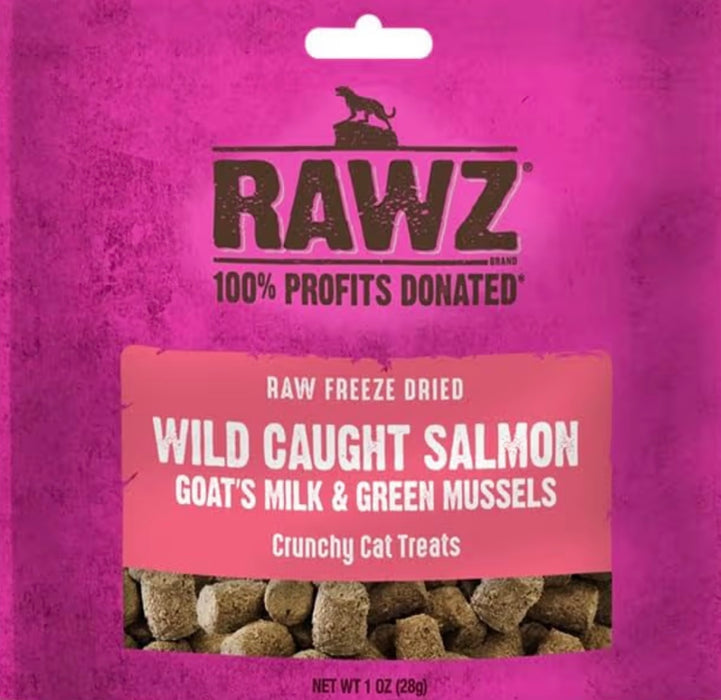 RAWZ SALMON AND GOAT MILK CAT TREAT  1 OZ