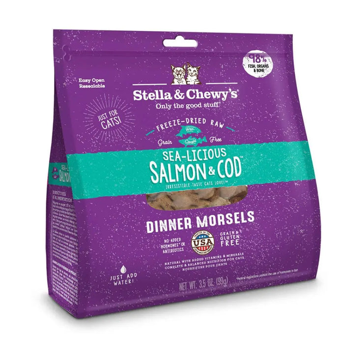 Stella & Chewy's Sea-Licious Salmon & Cod Freeze-Dried Raw Dinner Morsels