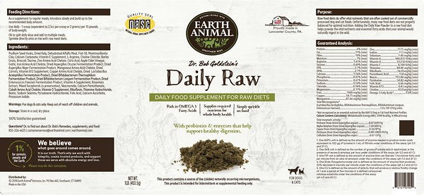 Earth Animal Dr. Bob Goldstein's Daily Raw Nutritional Supplement