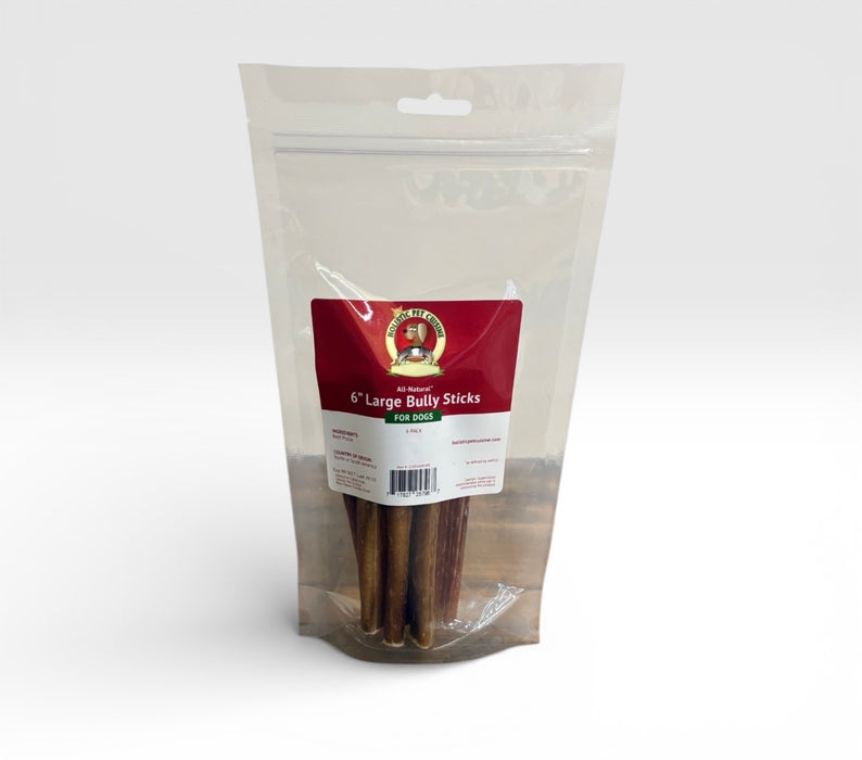 HOLISTIC PET CUISINE ODOR FREE LARGE BULLY STICKS 6 IN-6 PIECES