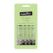 Fussie Cat Mackerel Puree cat treats, light green package containing four lickable treat tubes.