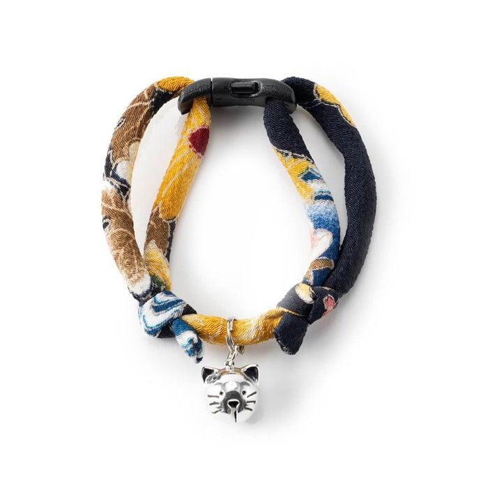 NECOICHI CAT COLLAR CHIRIMEN HANABI W/ CAT BELL