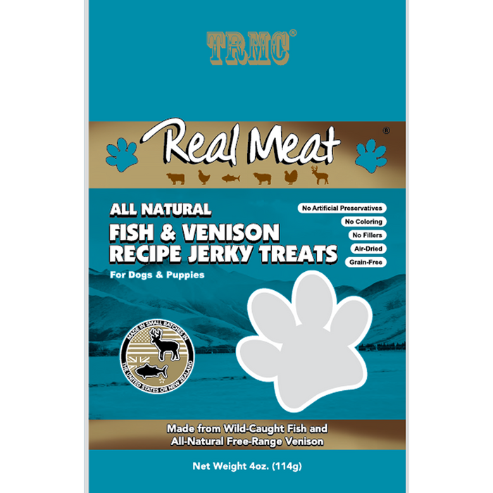Real Meat Dog Treats Fish & Venison Jerky Treats