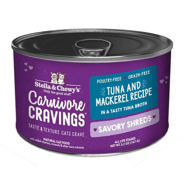 Stella & Chewy's Carnivore Cravings Savory Shreds Tuna & Mackerel Recipe