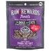 Northwest Naturals Raw Rewards freeze-dried pork heart treats for dogs and cats in a purple 3 oz pouch.