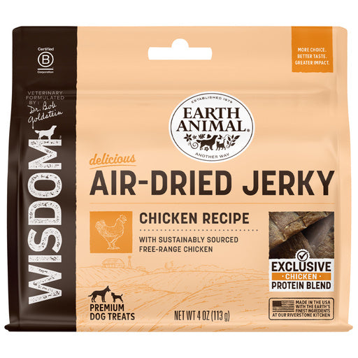 EARTH ANIMAL AIR DRIED JERKY WISDOM TREATS