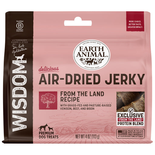 EARTH ANIMAL AIR DRIED JERKY WISDOM TREATS