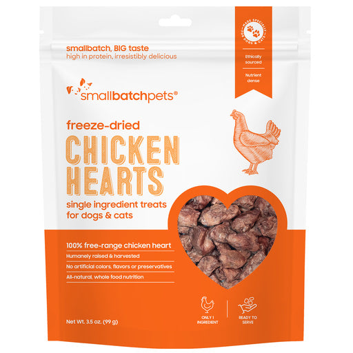 SmallBatch Cat and Dog Freeze Dried Hearts Treats
