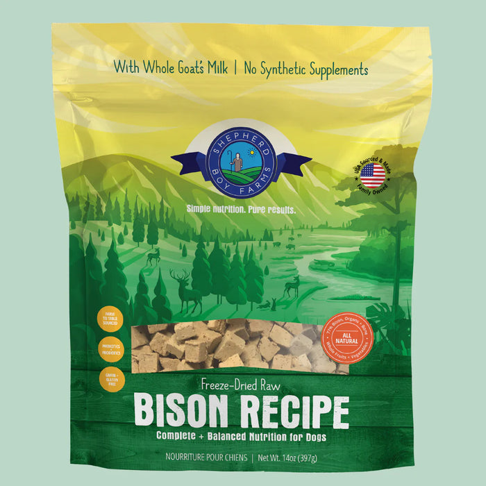 SHEPHERD BOY FARMS FREEZE DRIED DOG FOOD 14 OZ