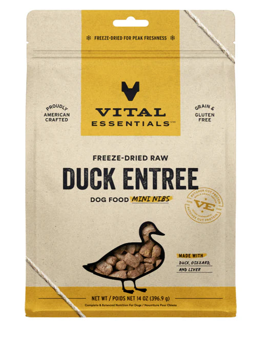 VITAL ESSENTIALS DOG FREEZE DRIED CRUNCHY MINI NIBS