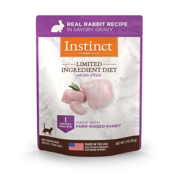 INSTINCT CAT LID DIET TOPPERS POUCH | RABBIT 3 OZ.