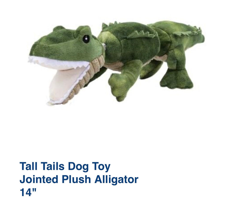 TALL TAILS DOG TOY PLUSH CRUNCH GATOR 15"