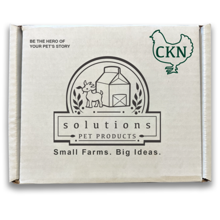 Box of CKN Solutions Pet Products with branding and text on a white background