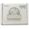A square off-white paper label or packaging insert for Forest River 1000 Series Brake Fluid, featuring a green and white logo and text.