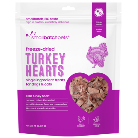 SmallBatch Cat and Dog Freeze Dried Hearts Treats