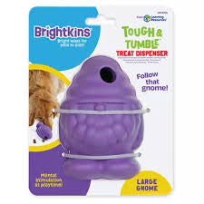 BRIGHTKINS DOG TOY TOUGH TUM DISPENSER GNOME BLUE SMALL