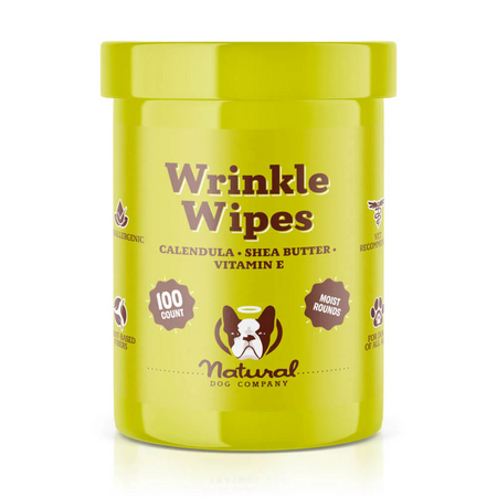 NATURAL DOG WRINKLE WIPES 100CT