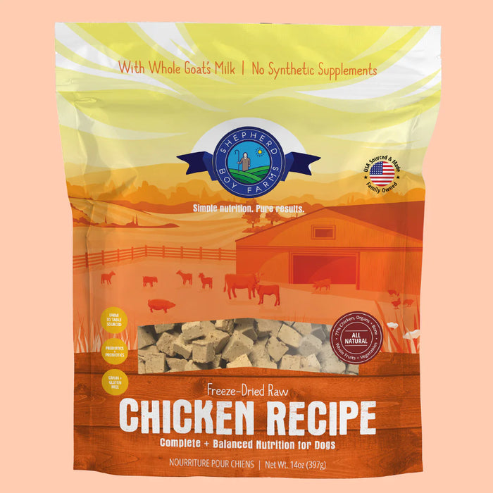 SHEPHERD BOY FARMS FREEZE DRIED DOG FOOD 14 OZ