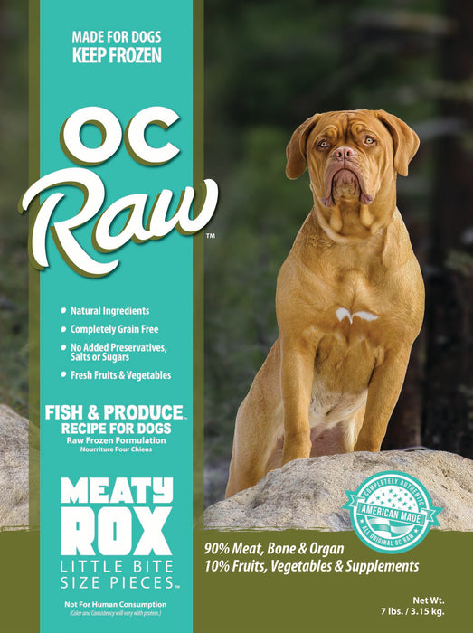OC RAW FROZEN DOG FISH  AND MEATY ROX 7 lbs