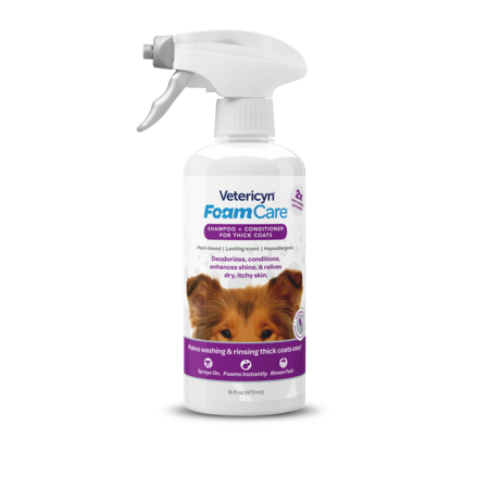 VETERICYN FOAMCARE SHAMPOO THICK COAT 16OZ
