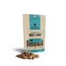 Vital Essentials freeze-dried raw Beef Liver dog treats in a blue-label pouch with liver pieces in front.