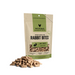 Vital Essentials freeze-dried raw Rabbit Bites dog treats in a larger green-label pouch with treats in front.